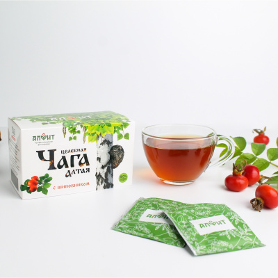 Целебная ЧАГА Алтая с ШИПОВНИКОМ